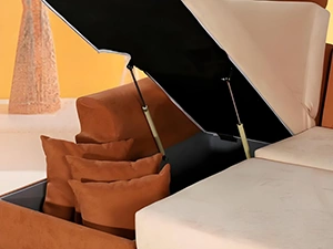 Sofa storage compartments