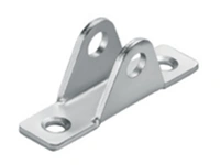 Reinforced clevis bracket with two-hole base plate